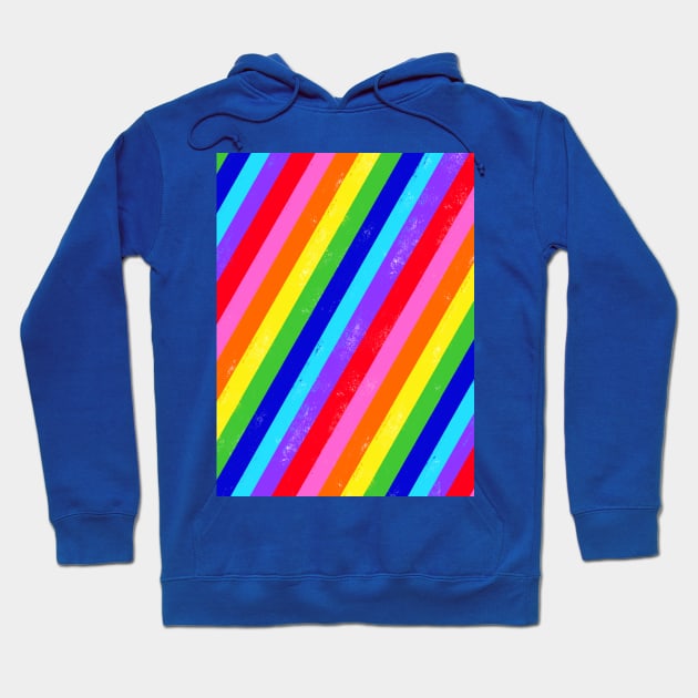 Bright Rainbow Stripes Hoodie by OneThreeSix